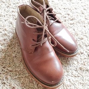Cognac boys dress shoes